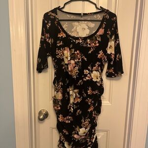 Floral Black Dress